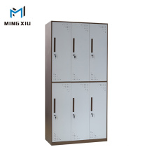 China Supplier 6 Door Steel Wardrobe / 6 Door Metal Closet